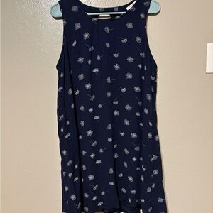 Women’s Maurices Dark Blue lined Floral Tank Dress Size XL